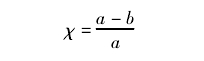 χ 的計算式為