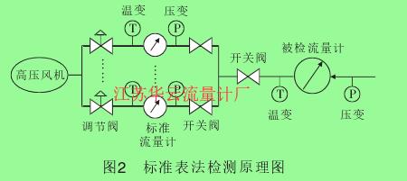 圖2 標(biāo)準(zhǔn)表法檢測原理圖