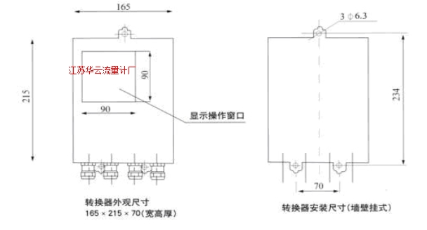  分體型轉換器安裝尺寸