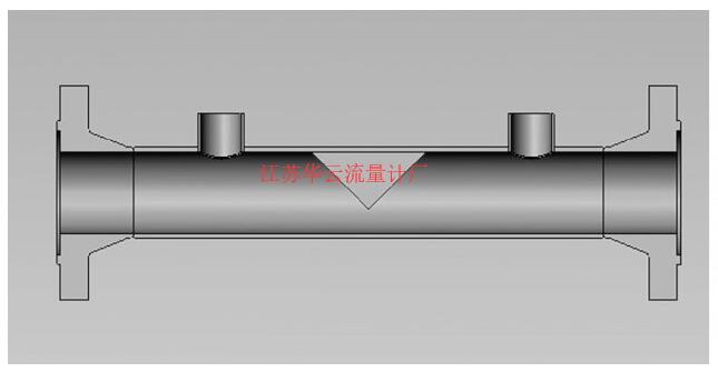 圖1 楔式流量計基本結(jié)構(gòu)圖