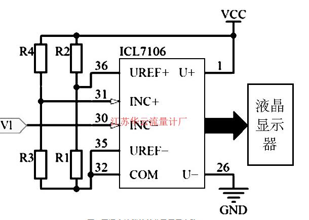 圖8 無溫度補償?shù)牟罘旨帮@示電路